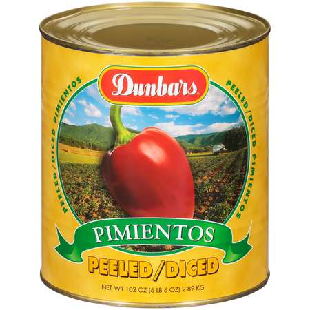 DUNBAR Dunbar Diced Red Peeled Pimento 102 oz., PK6 07024603060001